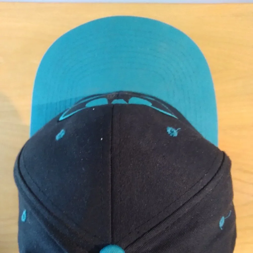 Vintage 90s Batman Two Tone Snap Back Hat Teal